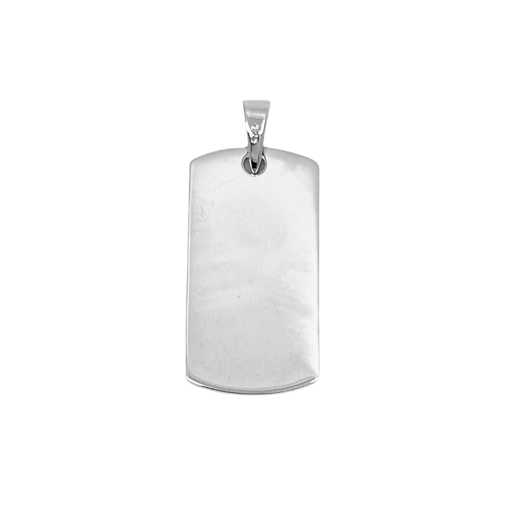 Silver Dog Tag Pendant