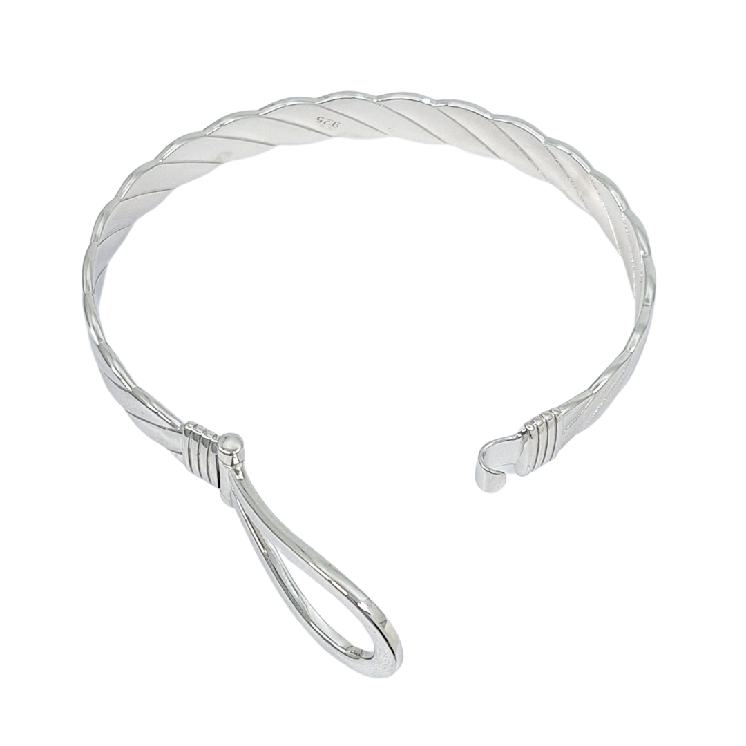 Silver Gents Twist Bangle