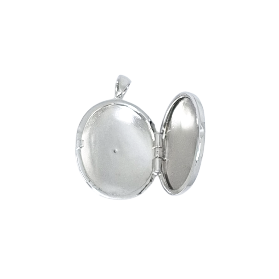 Silver Cubic Zirconia Set Locket