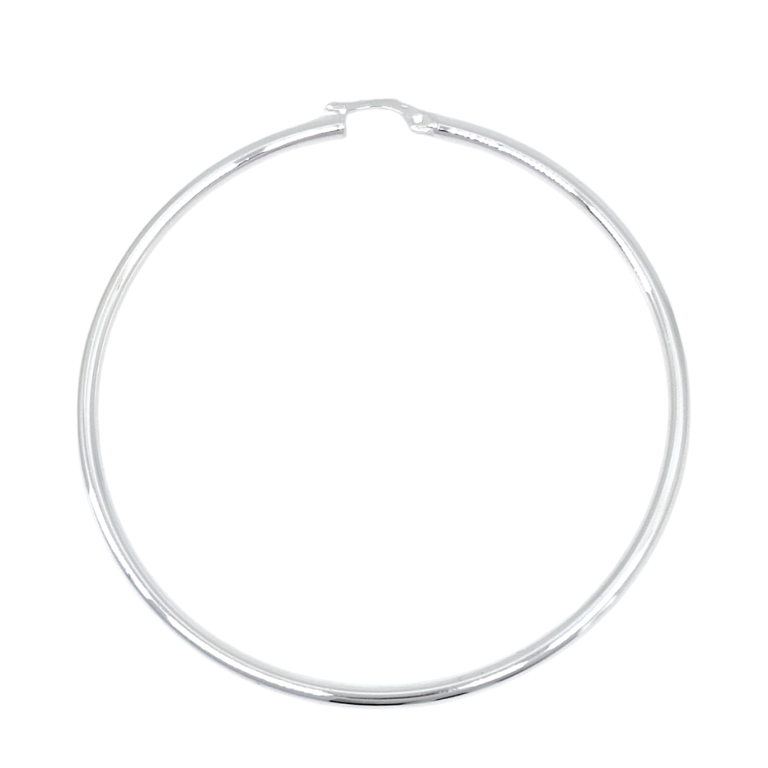Silver Large Hoop Earrings