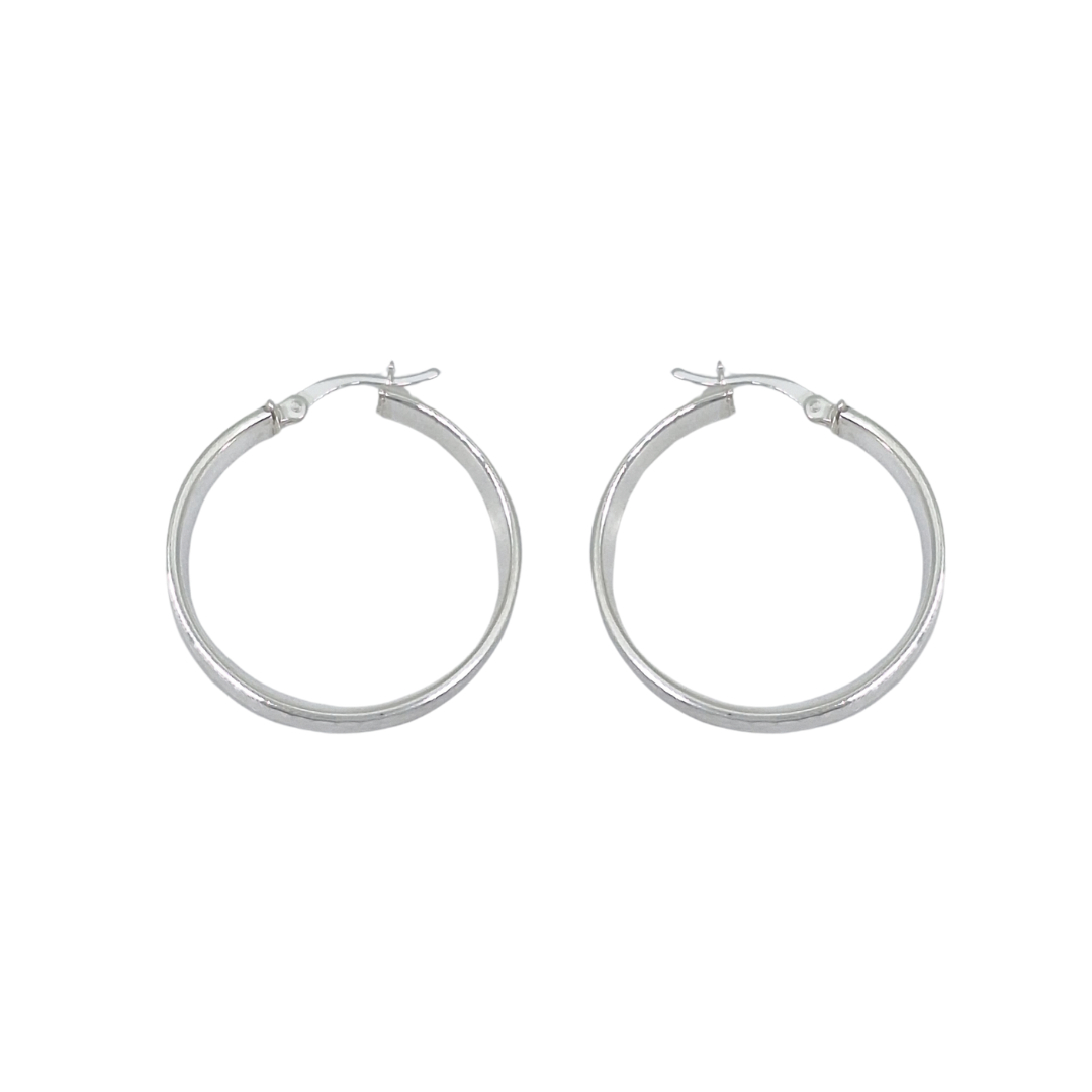 Silver Pattern Hoops