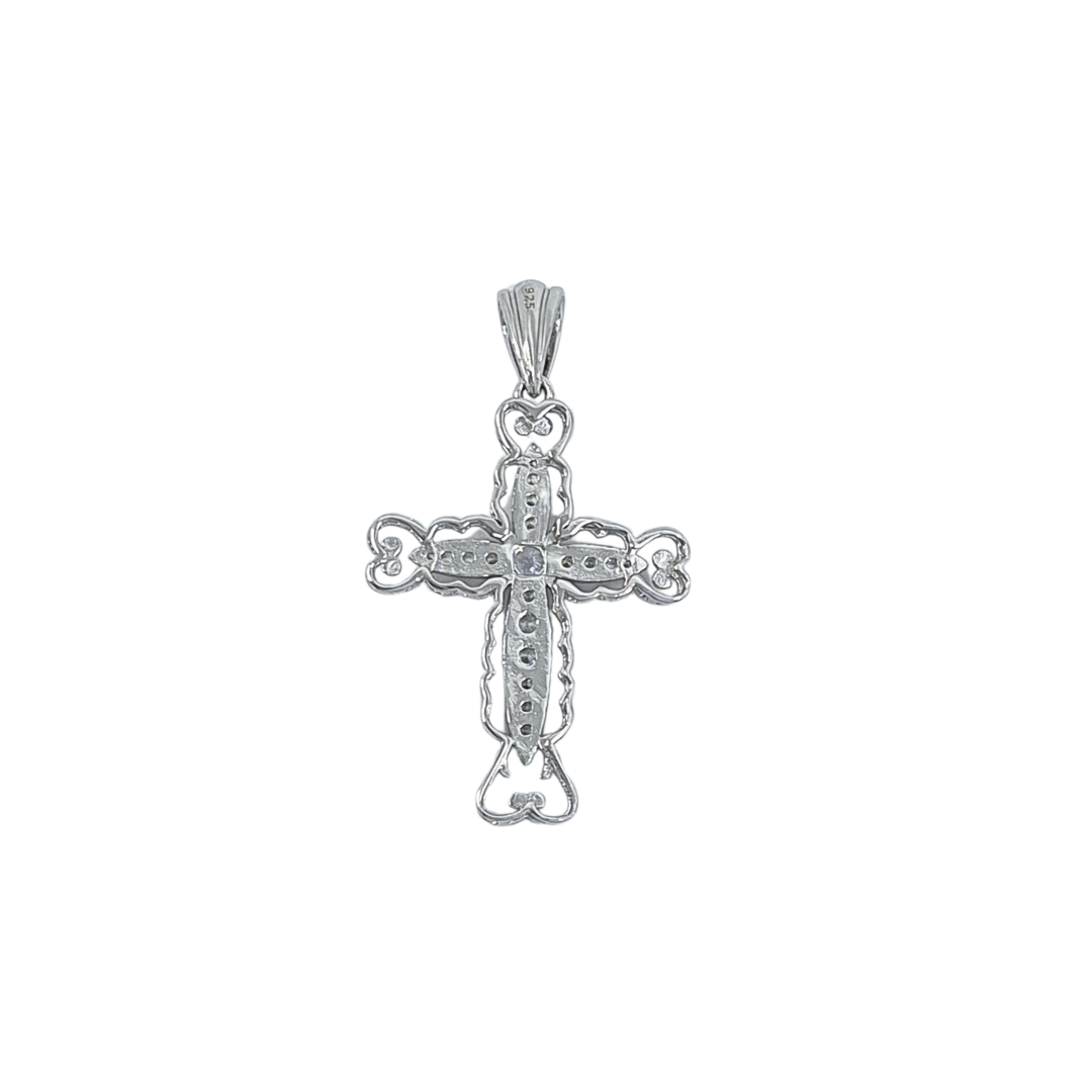 Silver Cubic Zirconia Cross