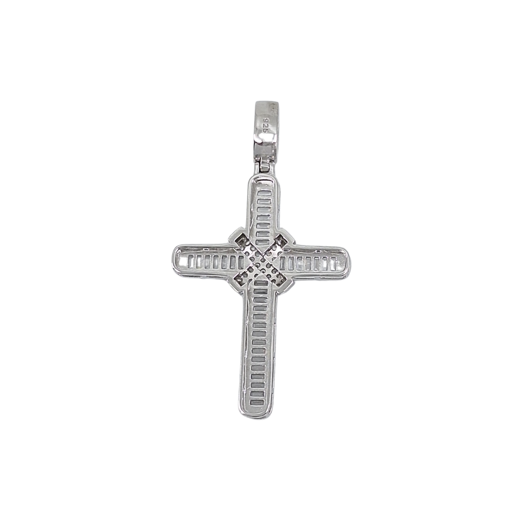 Silver Cubic Zirconia Cross