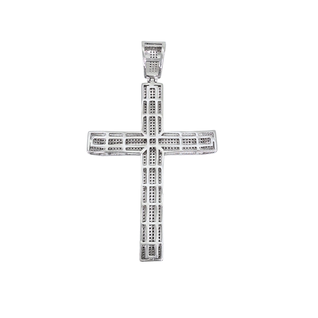 Silver Cubic Zirconia Cross