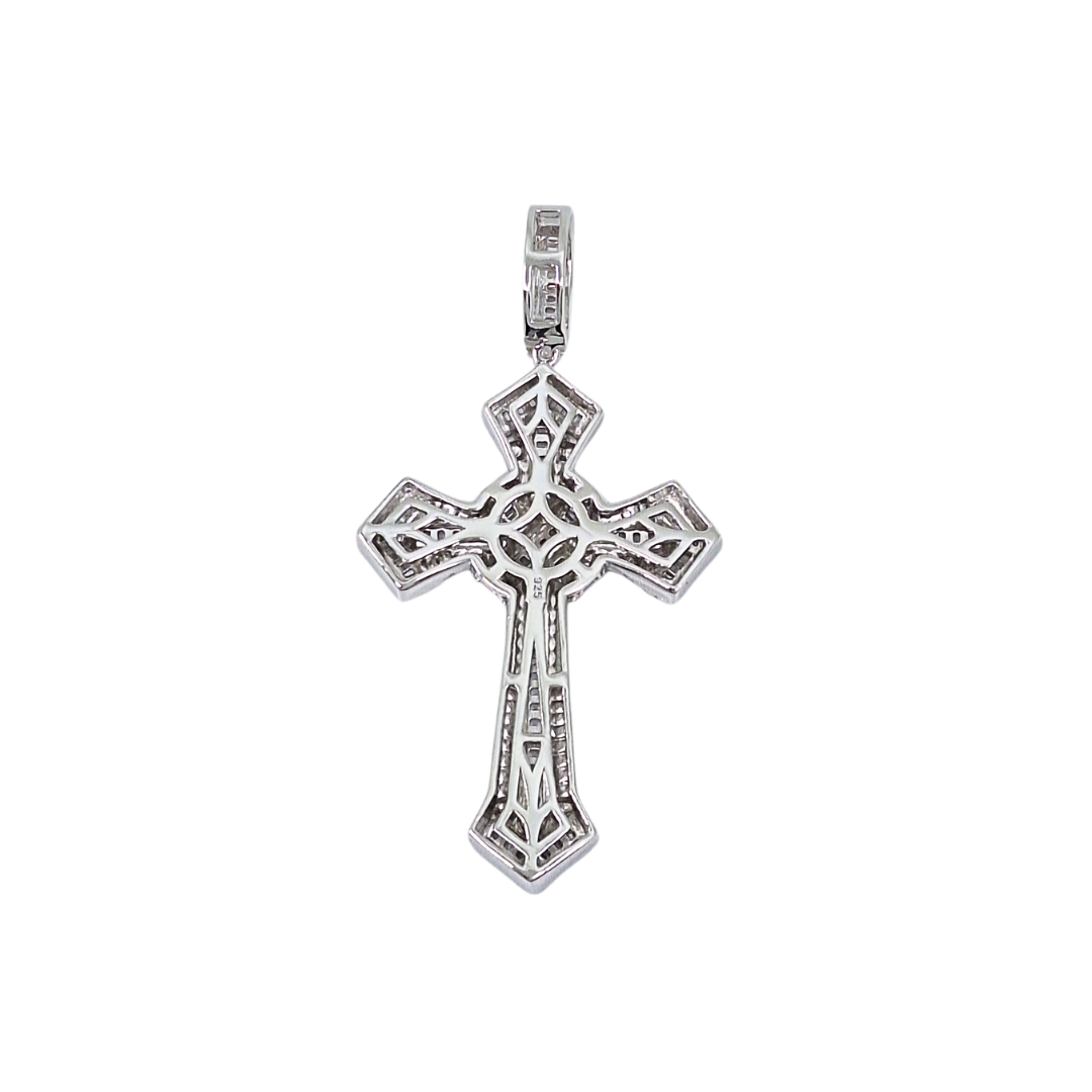 Silver Cubic Zirconia Cross