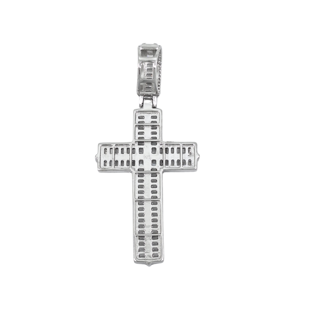 Silver Cubic Zirconia Cross