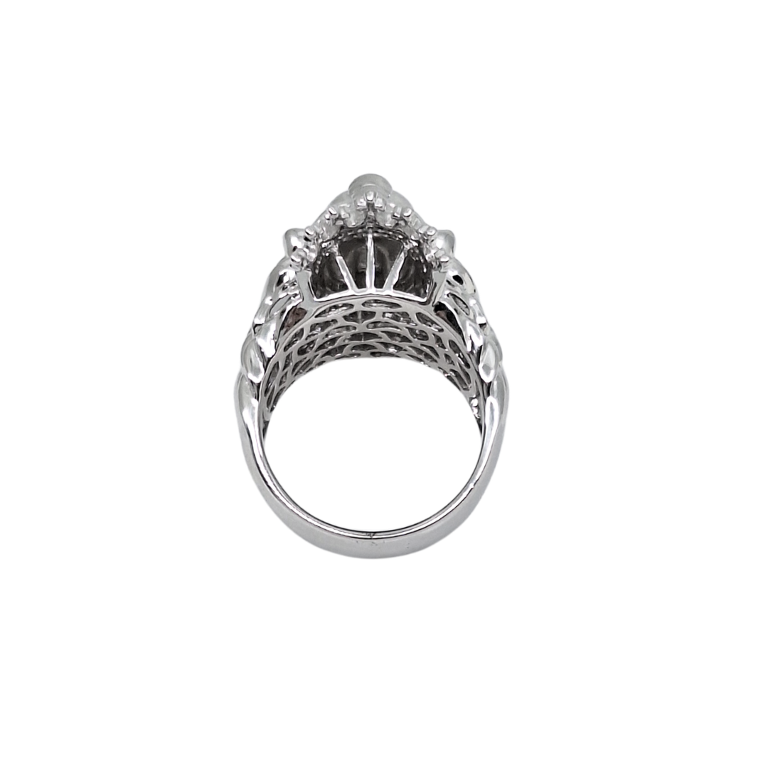 Silver CZ Lion Ring
