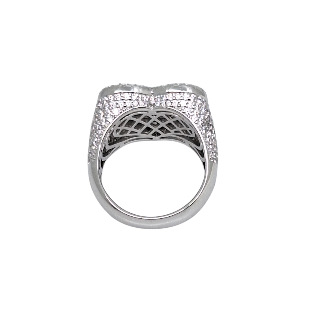 Silver Cubic Zirconia Heart Ring
