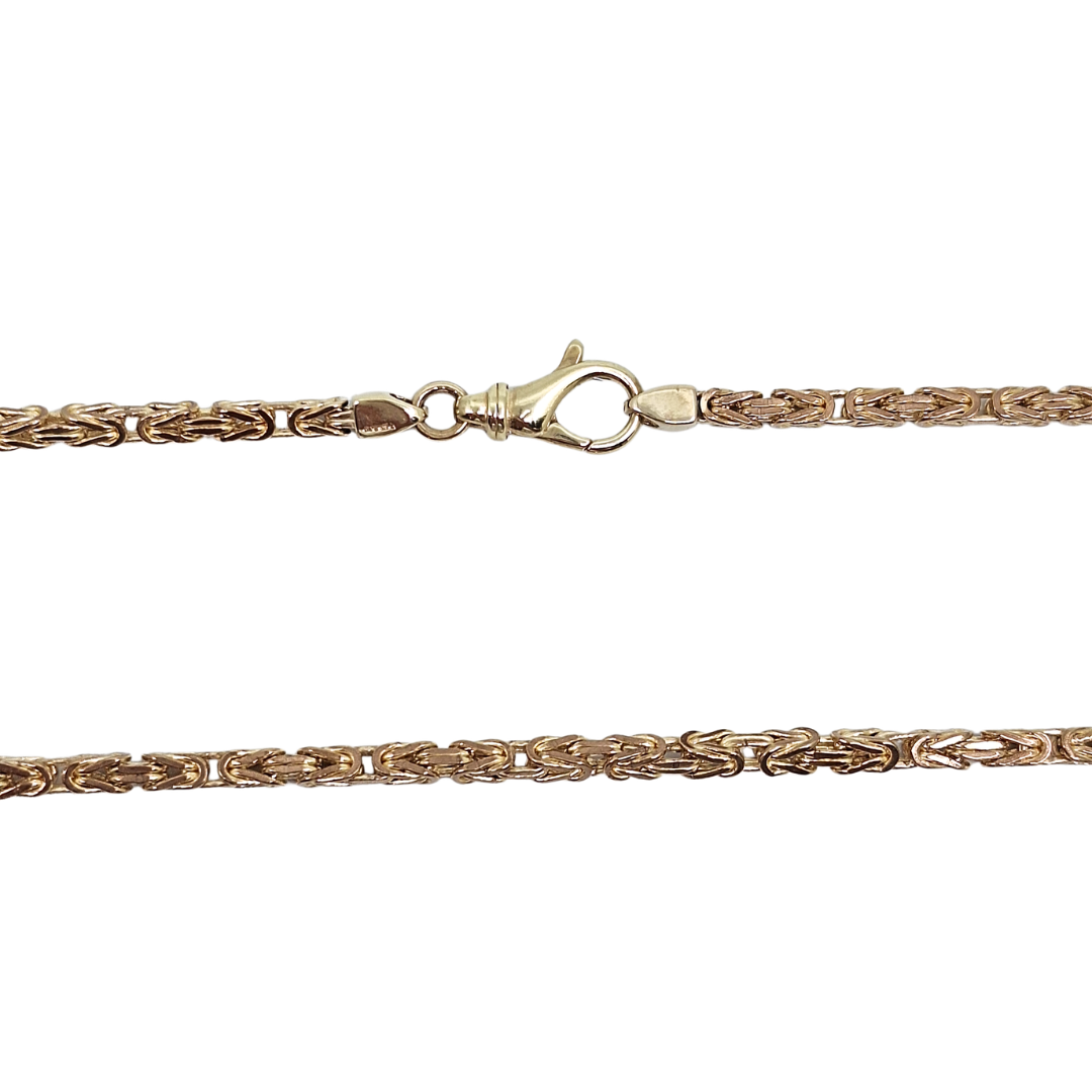 9ct Yellow Gold Byzantine Chain 25"