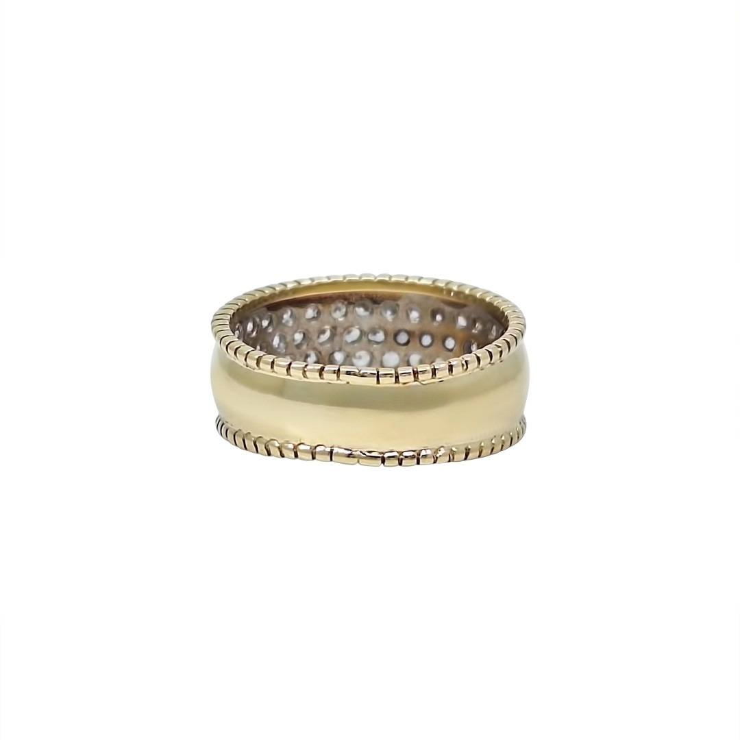 9ct Yellow Gold Cubic zirconia Band Ring