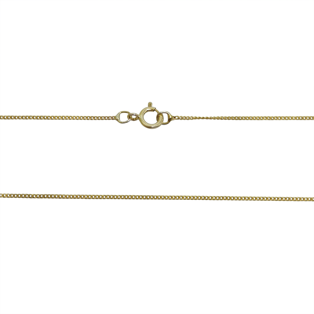 9ct Two Colour Gold Crucifix Pendant & Chain 20"