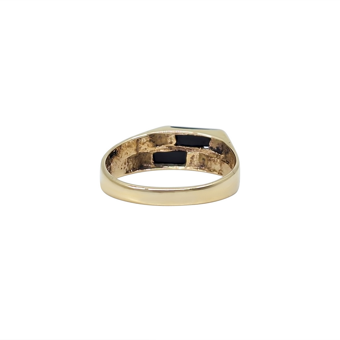 9ct Yellow Gold Onyx Signet Ring