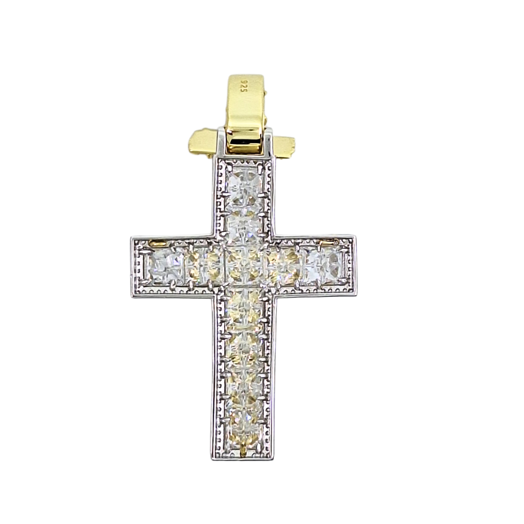 Silver /Gold Plated CZ Crucifix