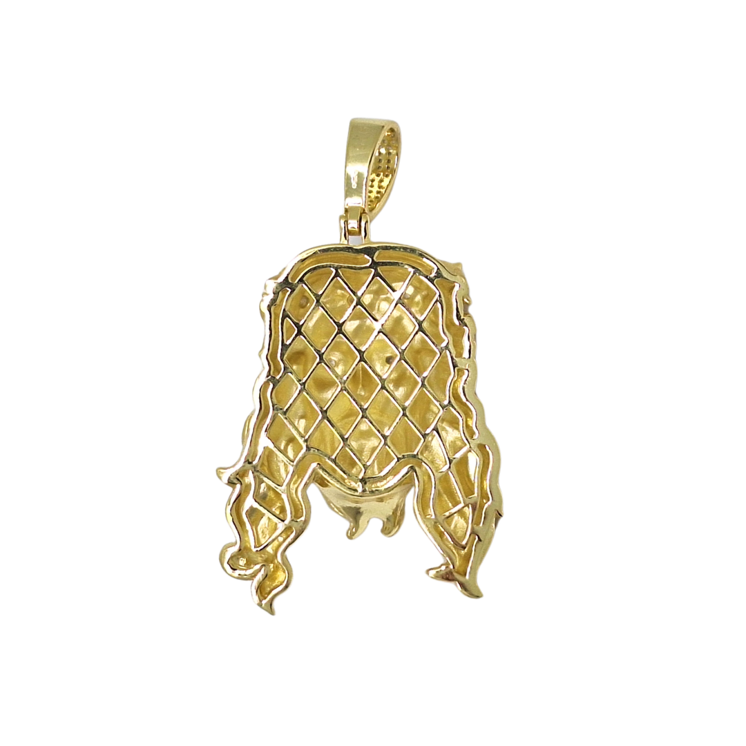 Silver /Gold Plated CZ Jesus Head Pendant