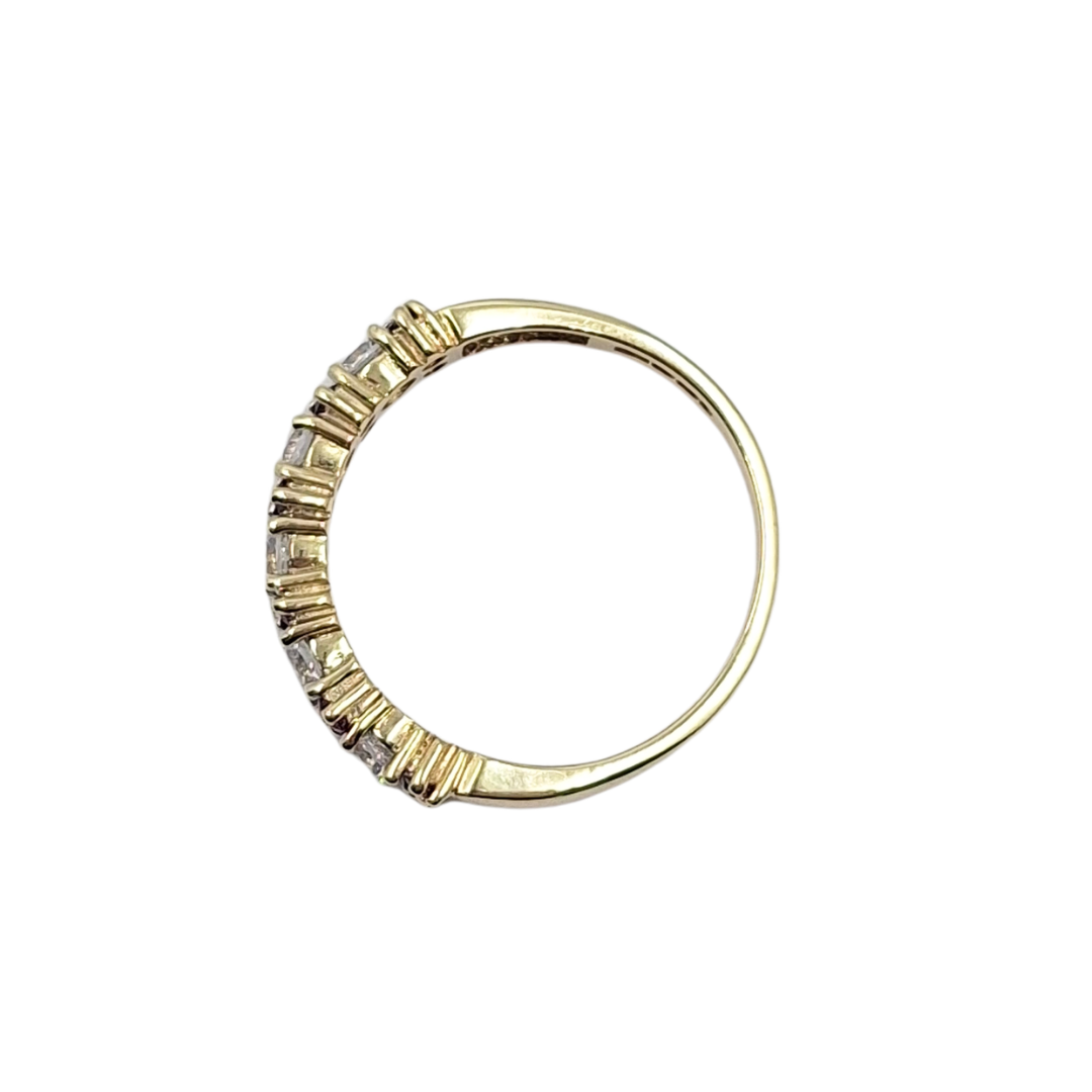 9ct Yellow Gold Red & White CZ Ring