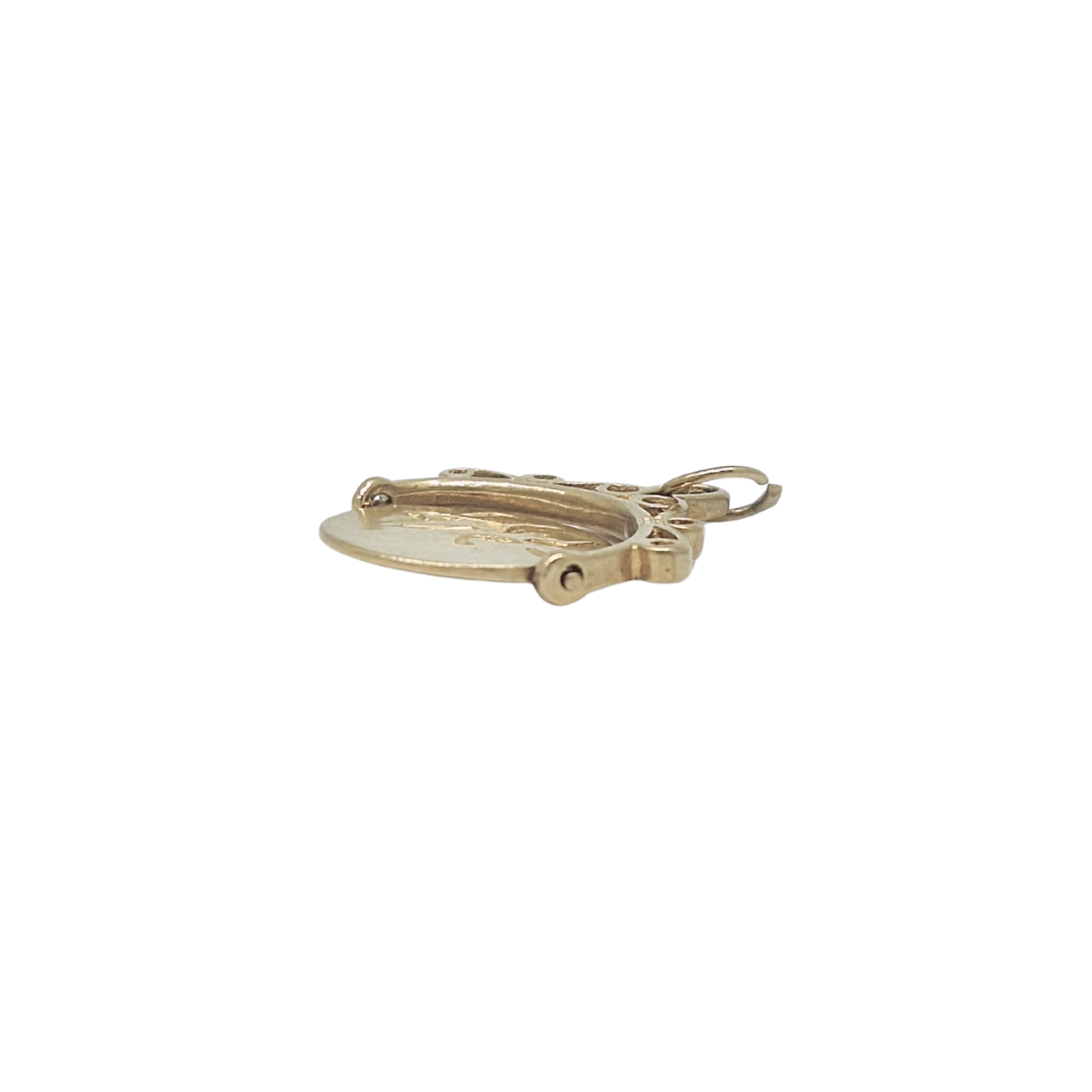 9ct Yellow Gold Spinning I Love You Charm