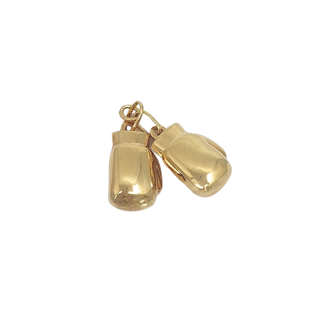 9ct Yellow Gold Boxing Gloves Pendant