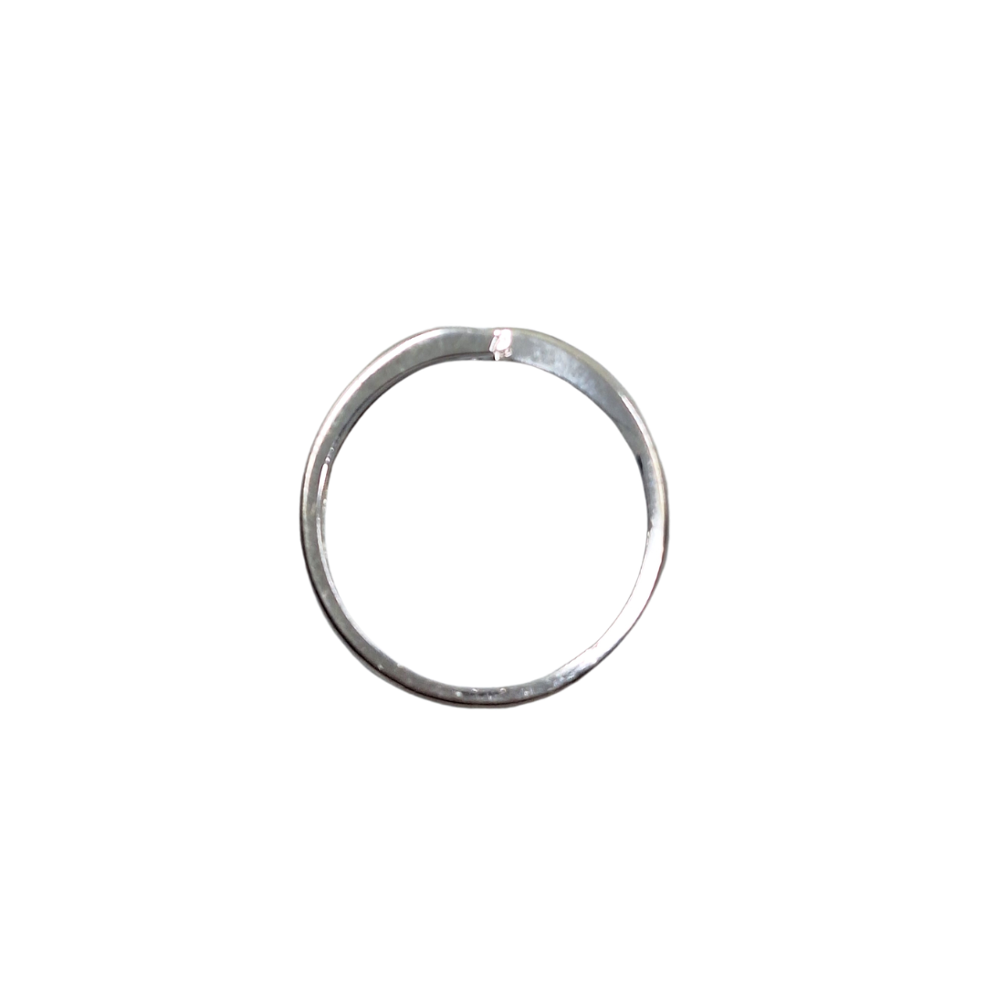 9ct White Gold Pink Sapphire Solitaire Ring