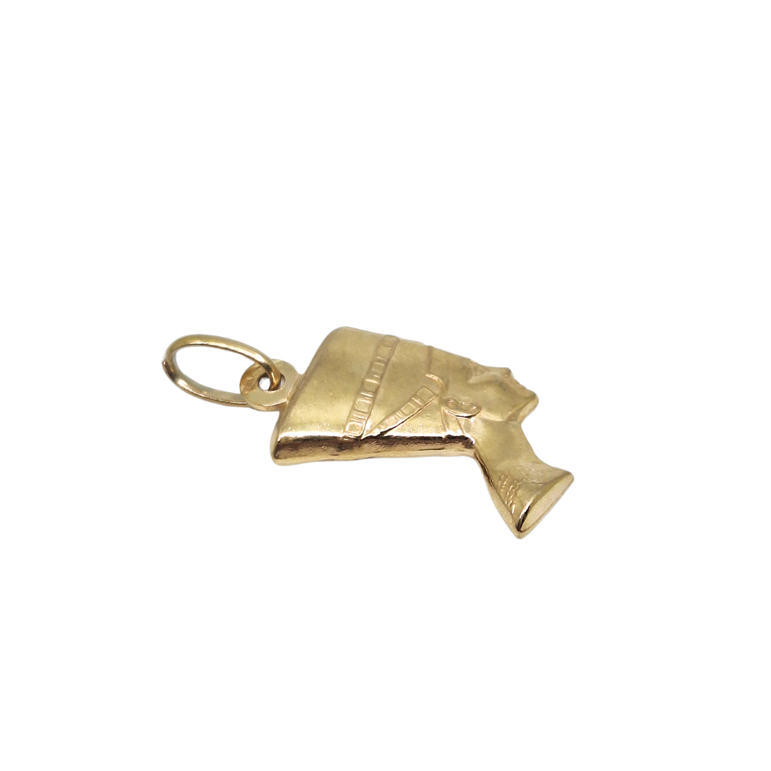 9ct Yellow Gold Hollow Nefertiti Pendant