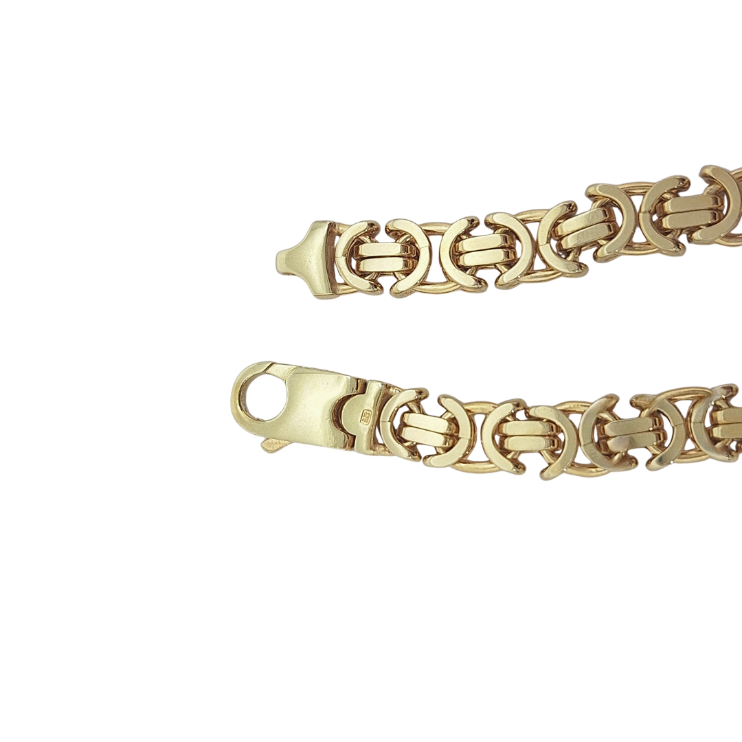 9ct Yellow Gold Byzantine Bracelet 8.5"