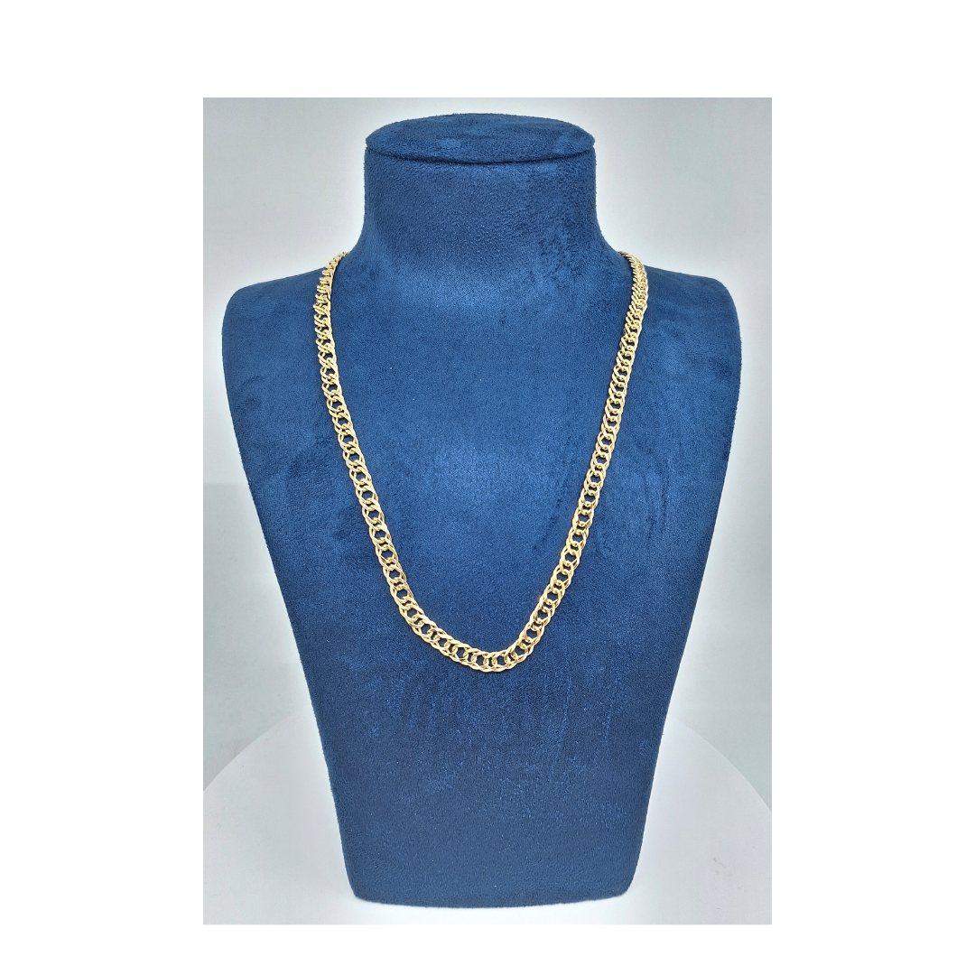 9ct Yellow Gold Double Curb Chain 26"