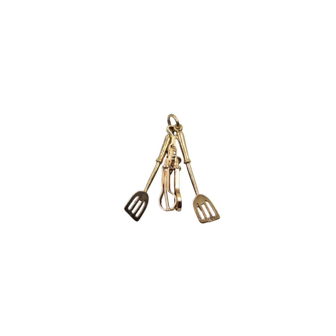 9ct Yellow Gold Kitchen Utensils Charm