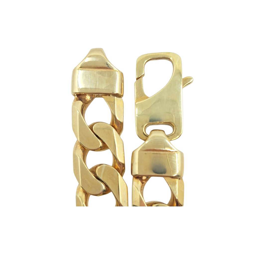 9ct Yellow Gold Curb Bracelet 9"