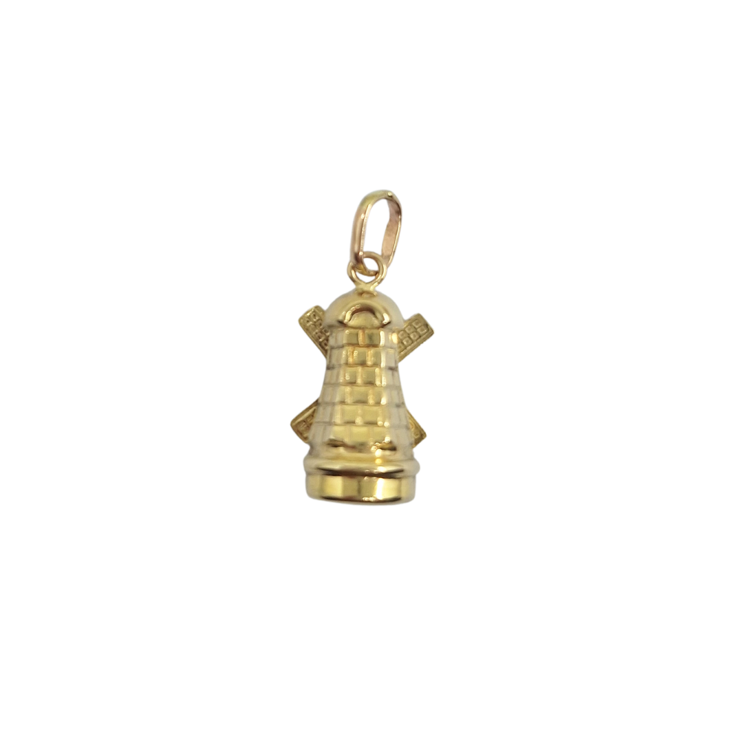 9ct Yellow Gold Hollow Windmill Charm