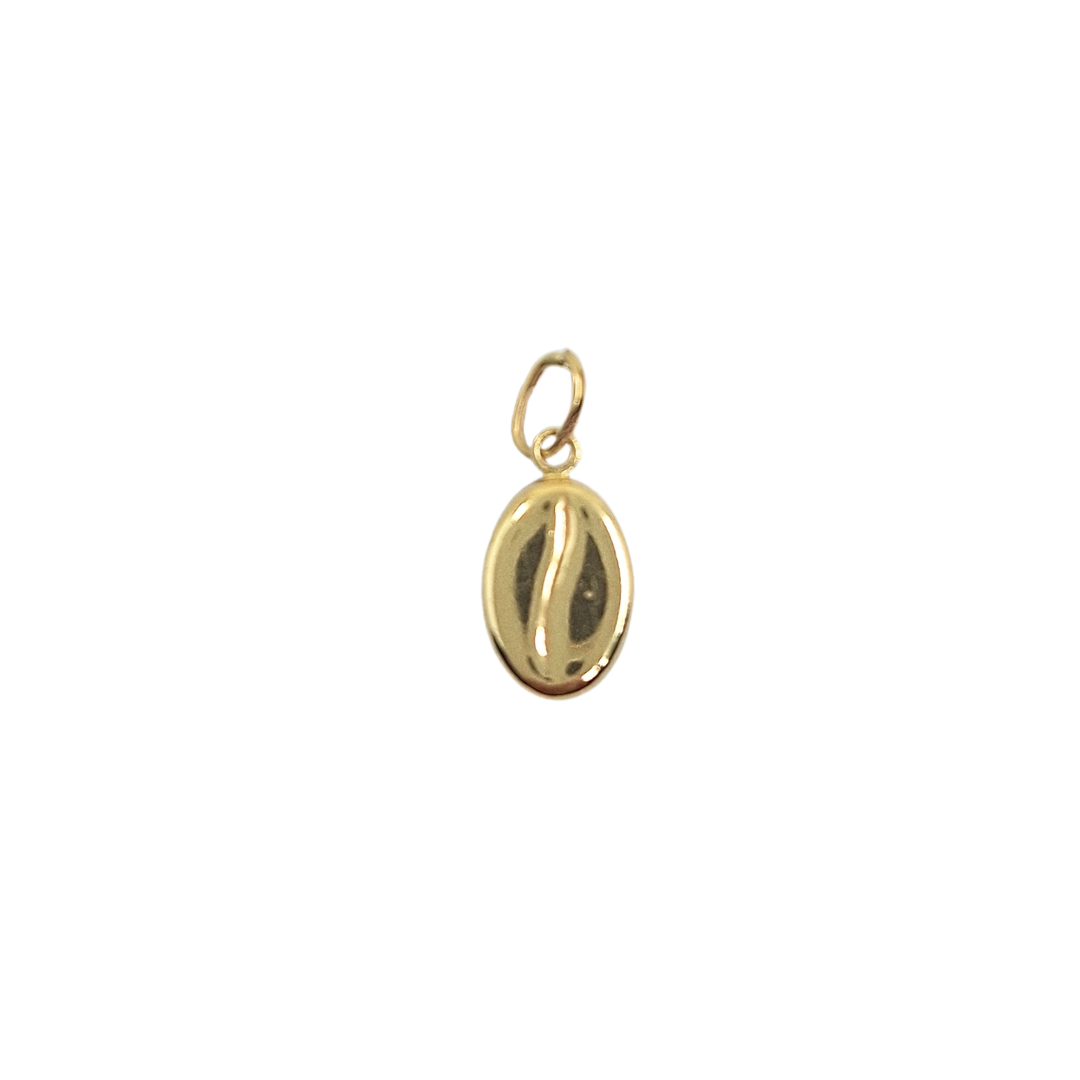 9ct Yellow Gold Hollow Coffee Bean Charm