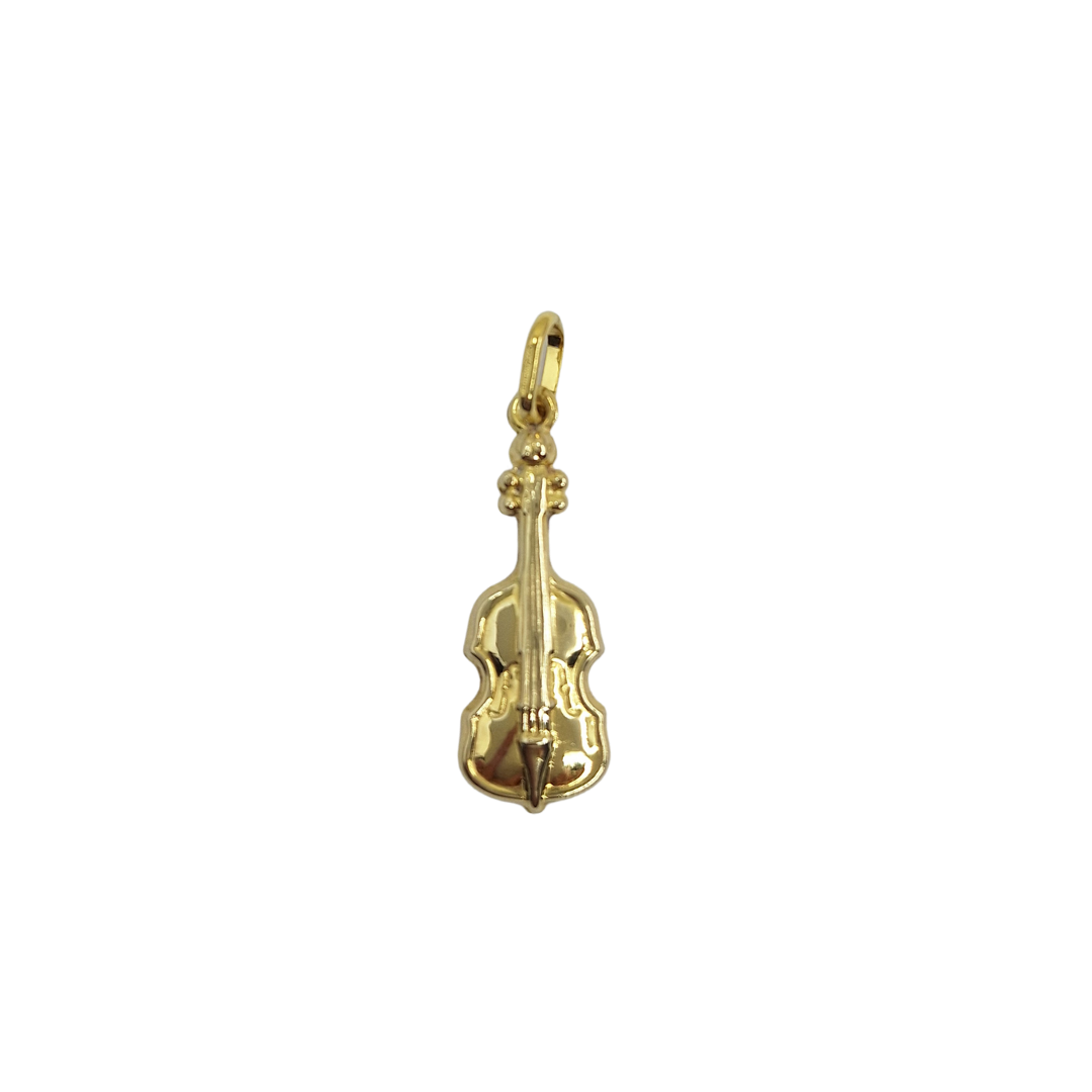 9ct Yellow Gold Hollow Violin Charm