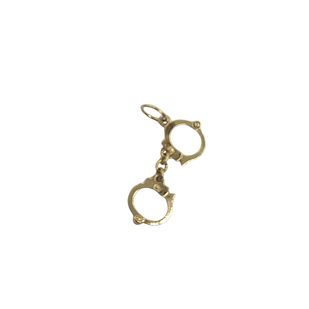 9ct Yellow Gold Handcuffs Charm