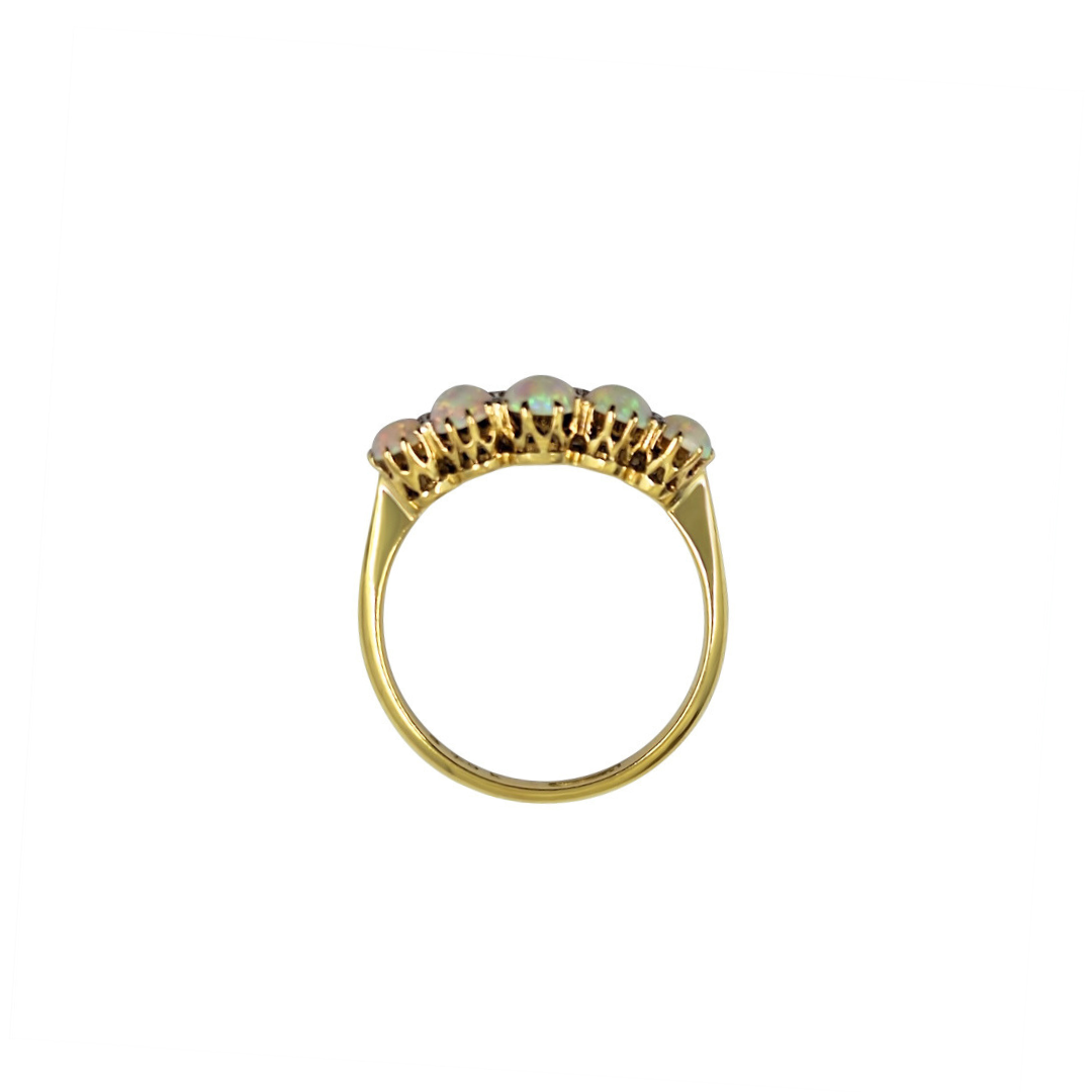 18ct Yellow Gold Opal 5 Stone Ring