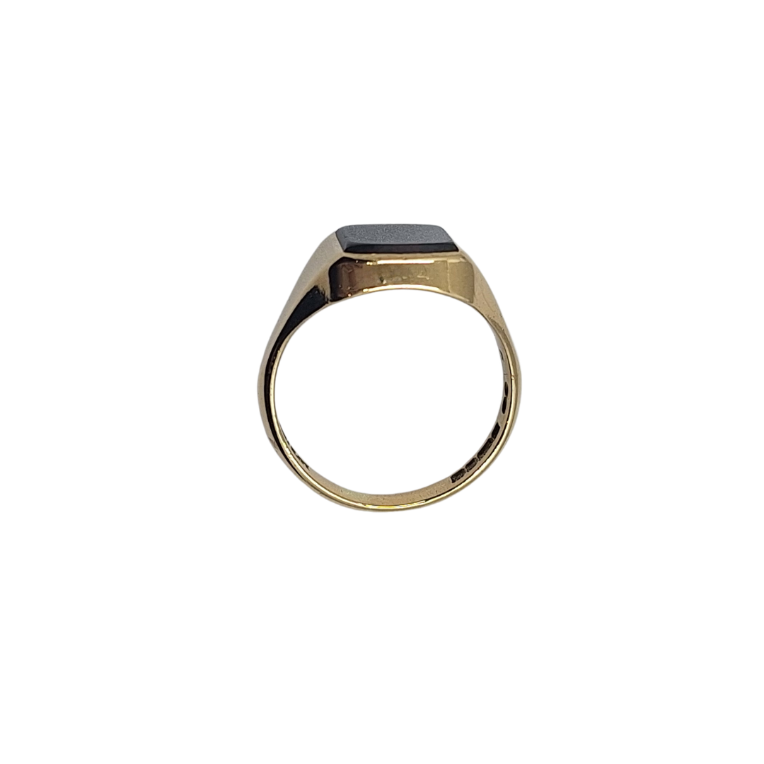 9ct Yellow Gold Bloodstone Signet Ring