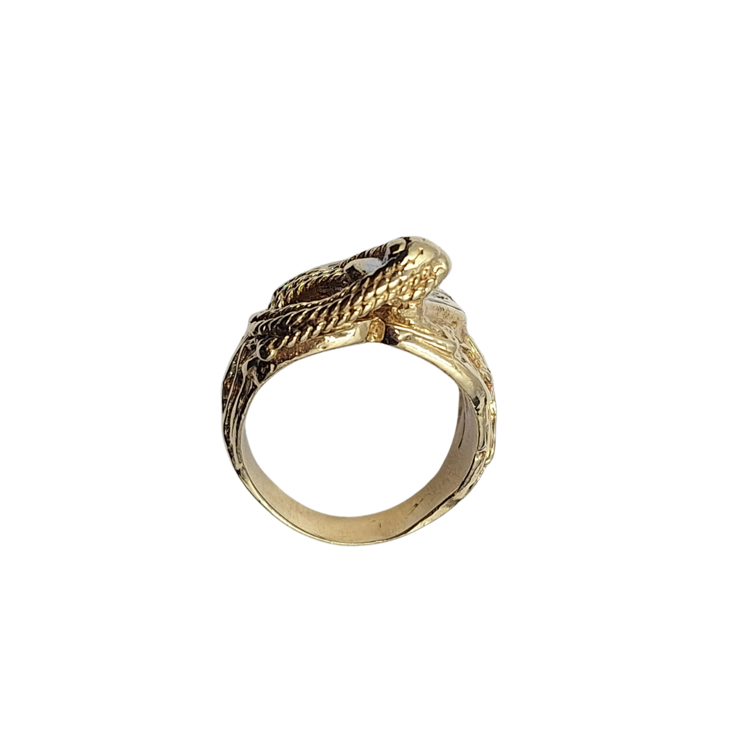 9ct Yellow Gold CZ Saddle Ring