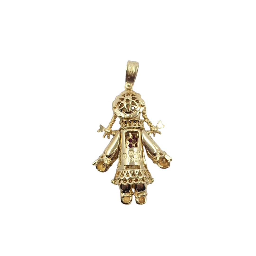 9ct Yellow Gold Rag Doll Pendant