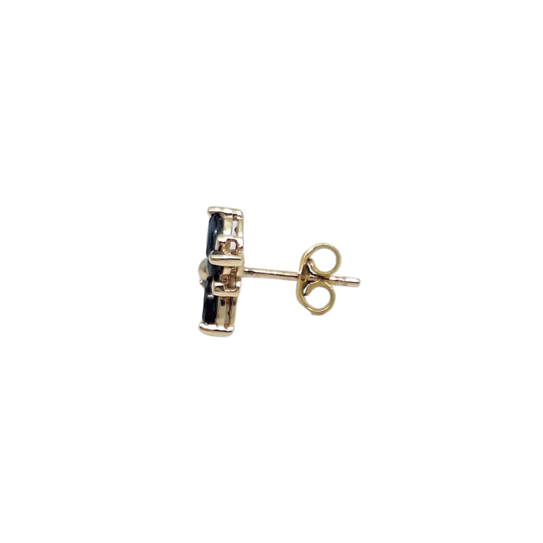 9ct Yellow Gold Sapphire Earrings