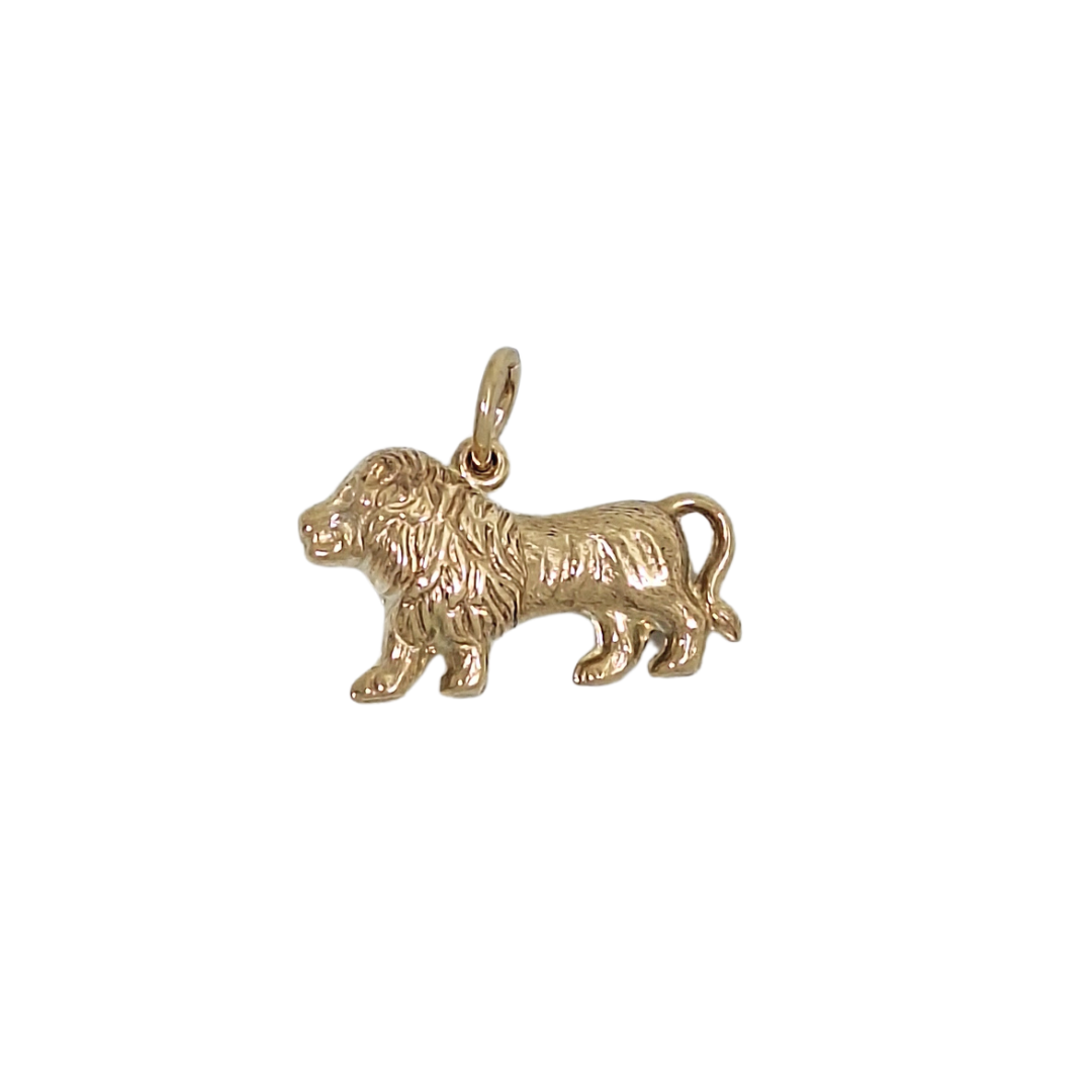 9ct Yellow Gold Lion Charm