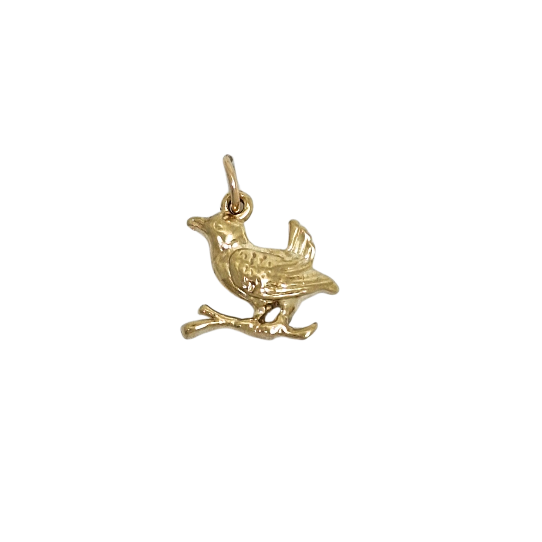 9ct Yellow Gold Bird Charm