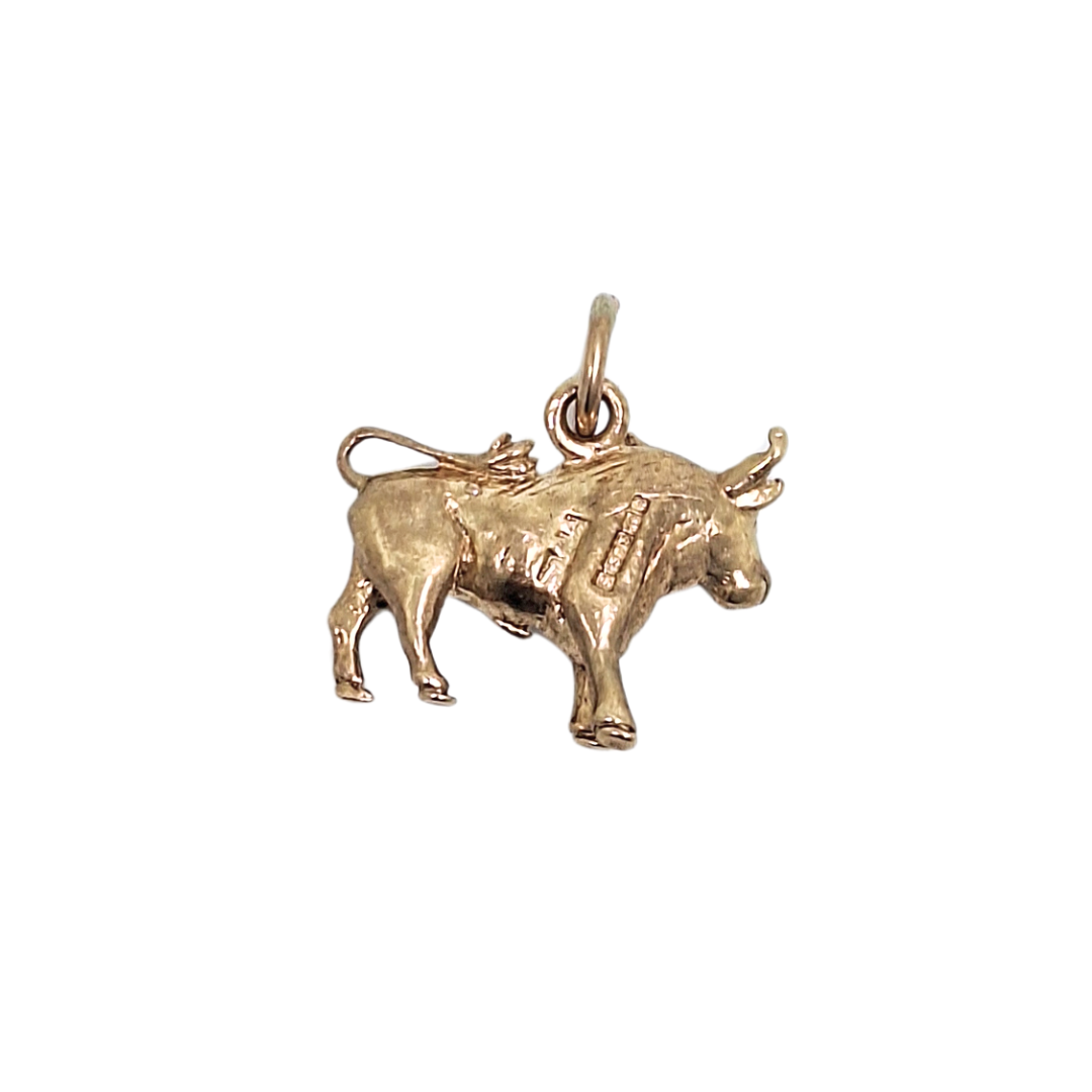9ct Yellow Gold Cow Charm
