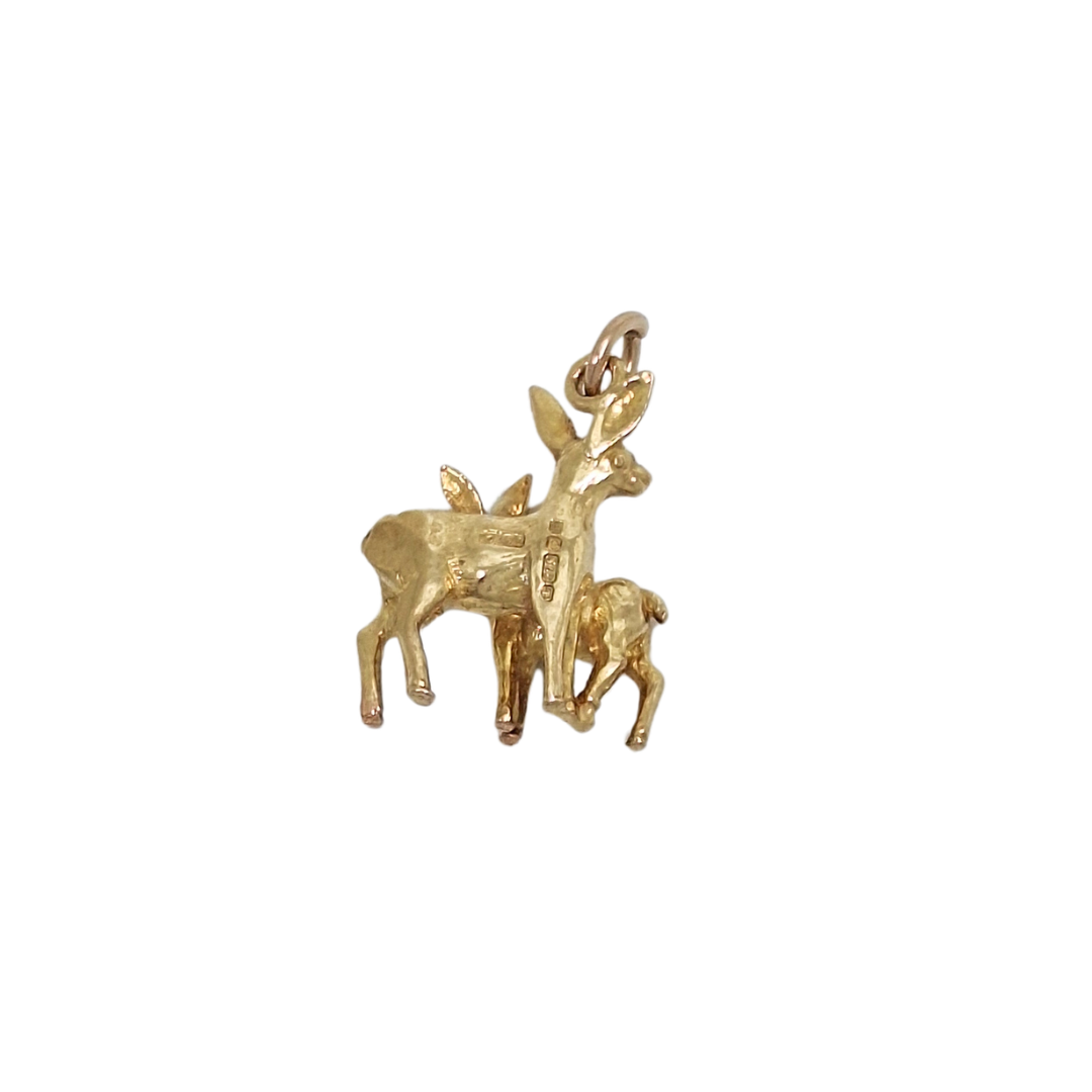 9ct Yellow Gold Deer Charm
