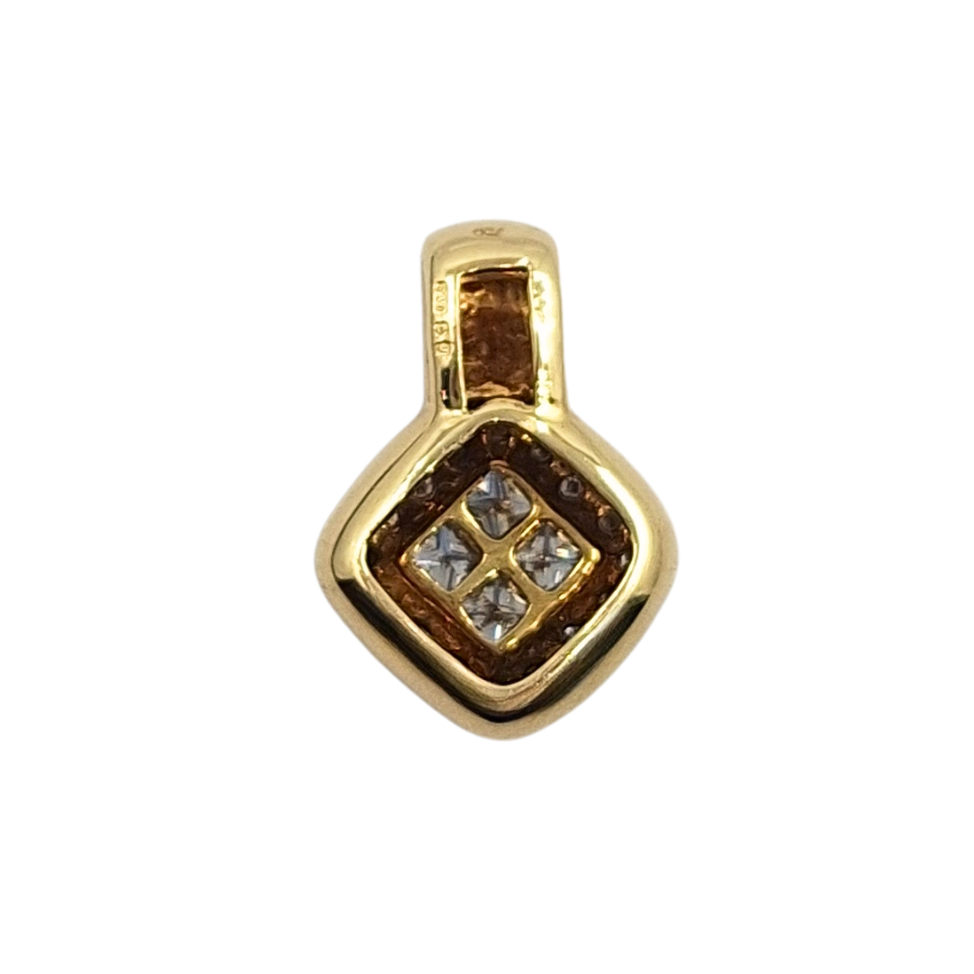 18ct Yellow Gold Diamond Set Pendant
