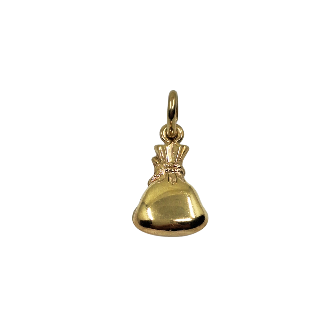 9ct Yellow Gold Hollow Money Bags Charm