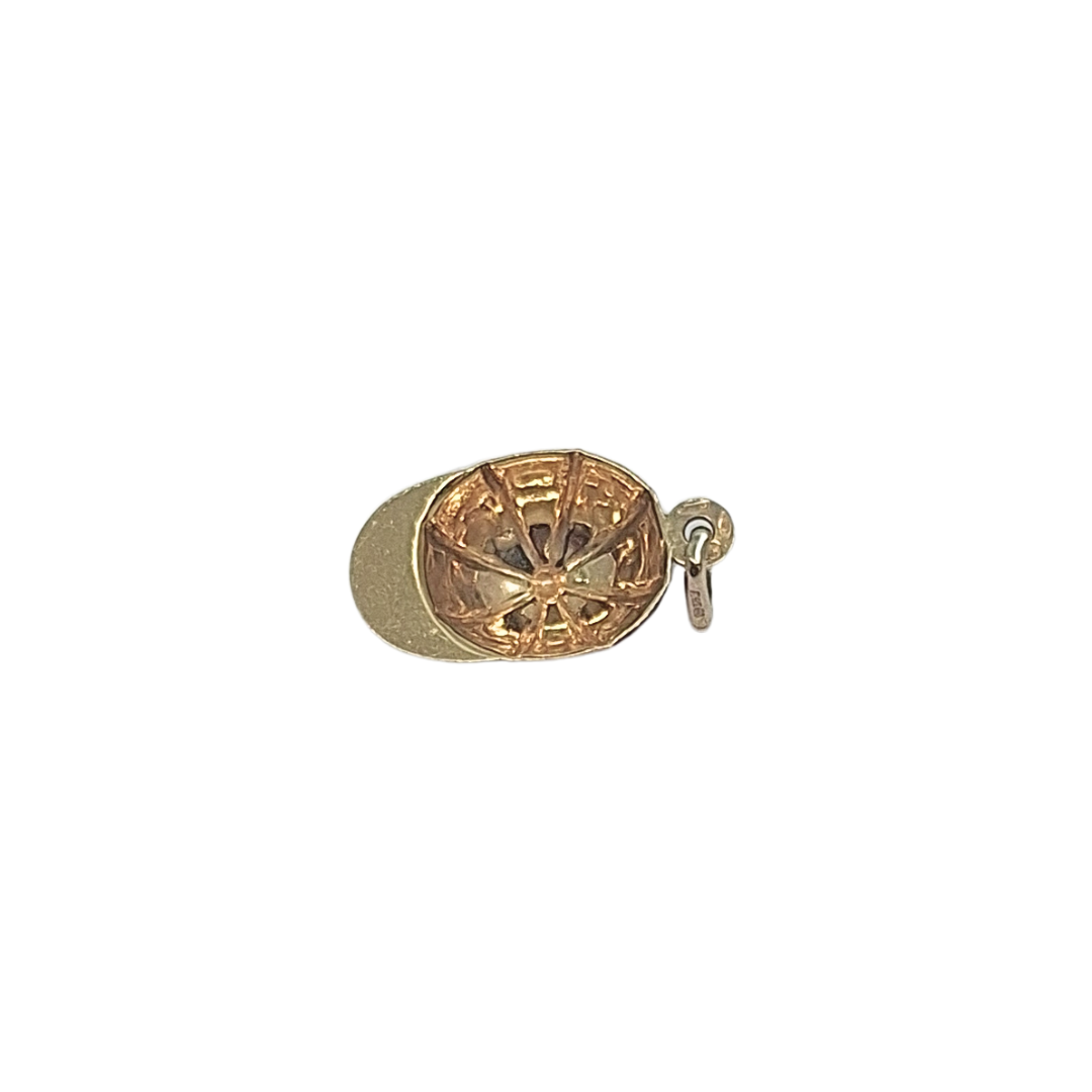 9ct Yellow Gold Enamel Jockey Hat Charm