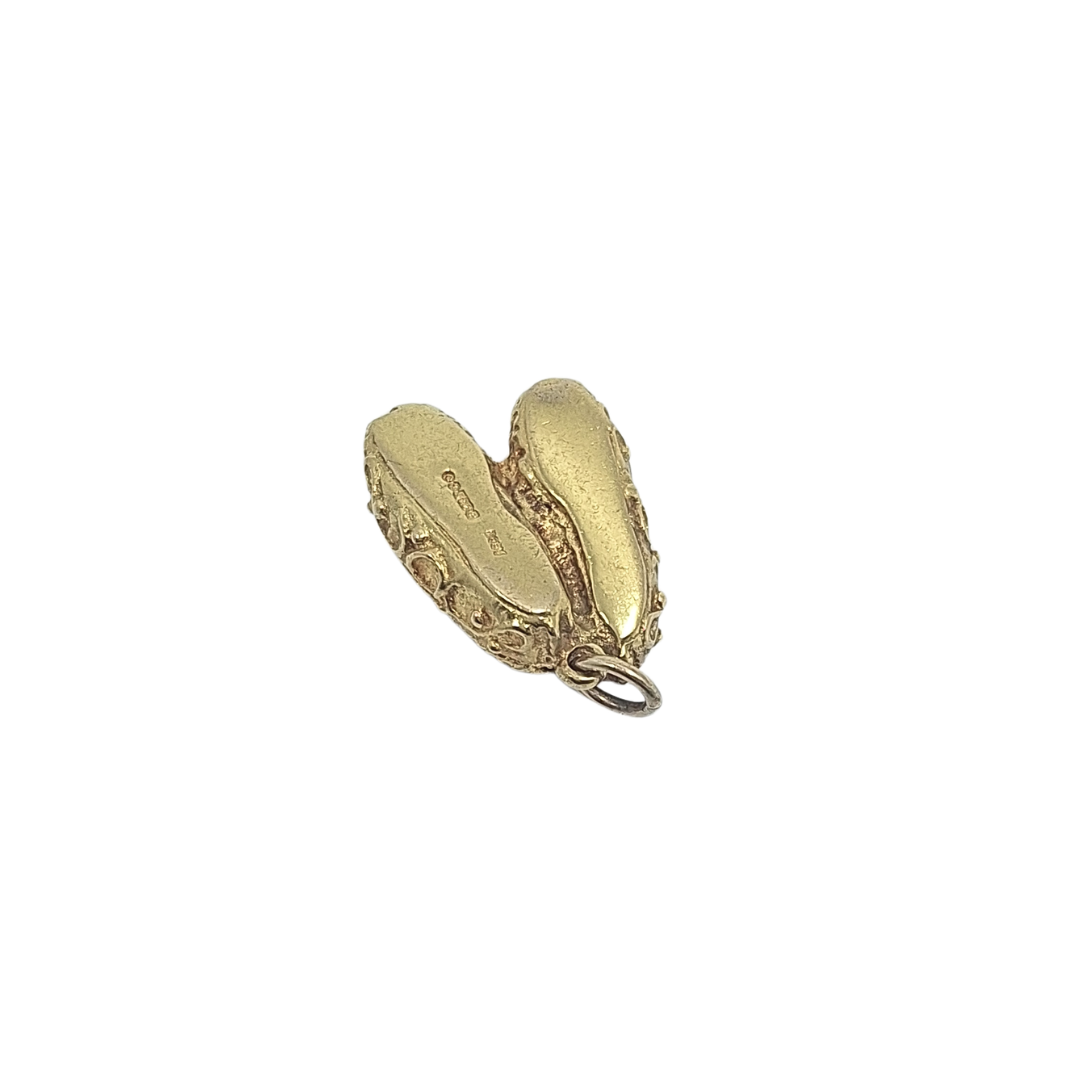 9ct Yellow Gold Ballet Shoes Charm