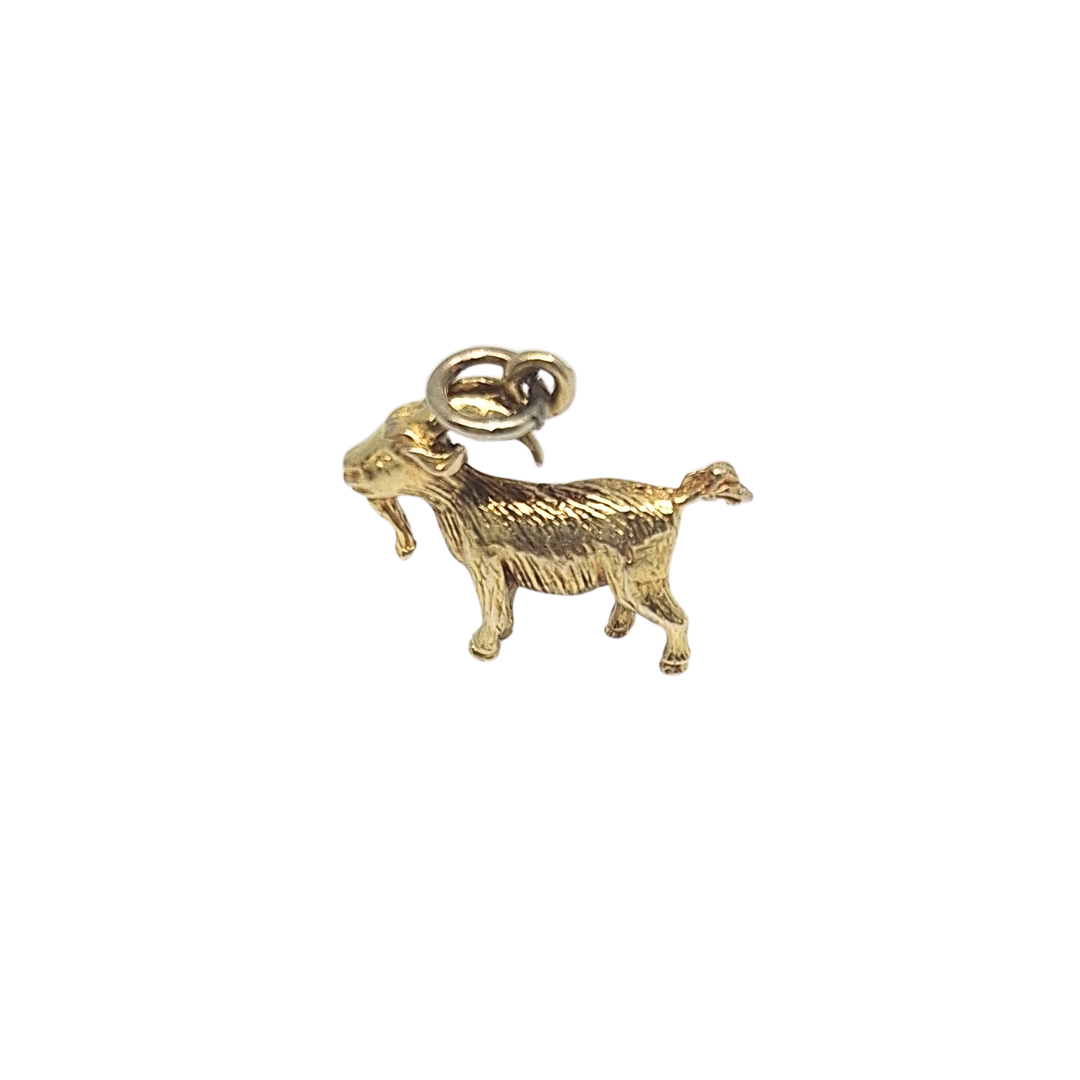 9ct Yellow Gold Goat Charm