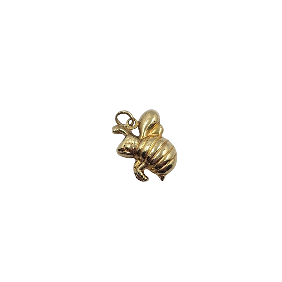 9ct Yellow Gold Hollow Bee Charm