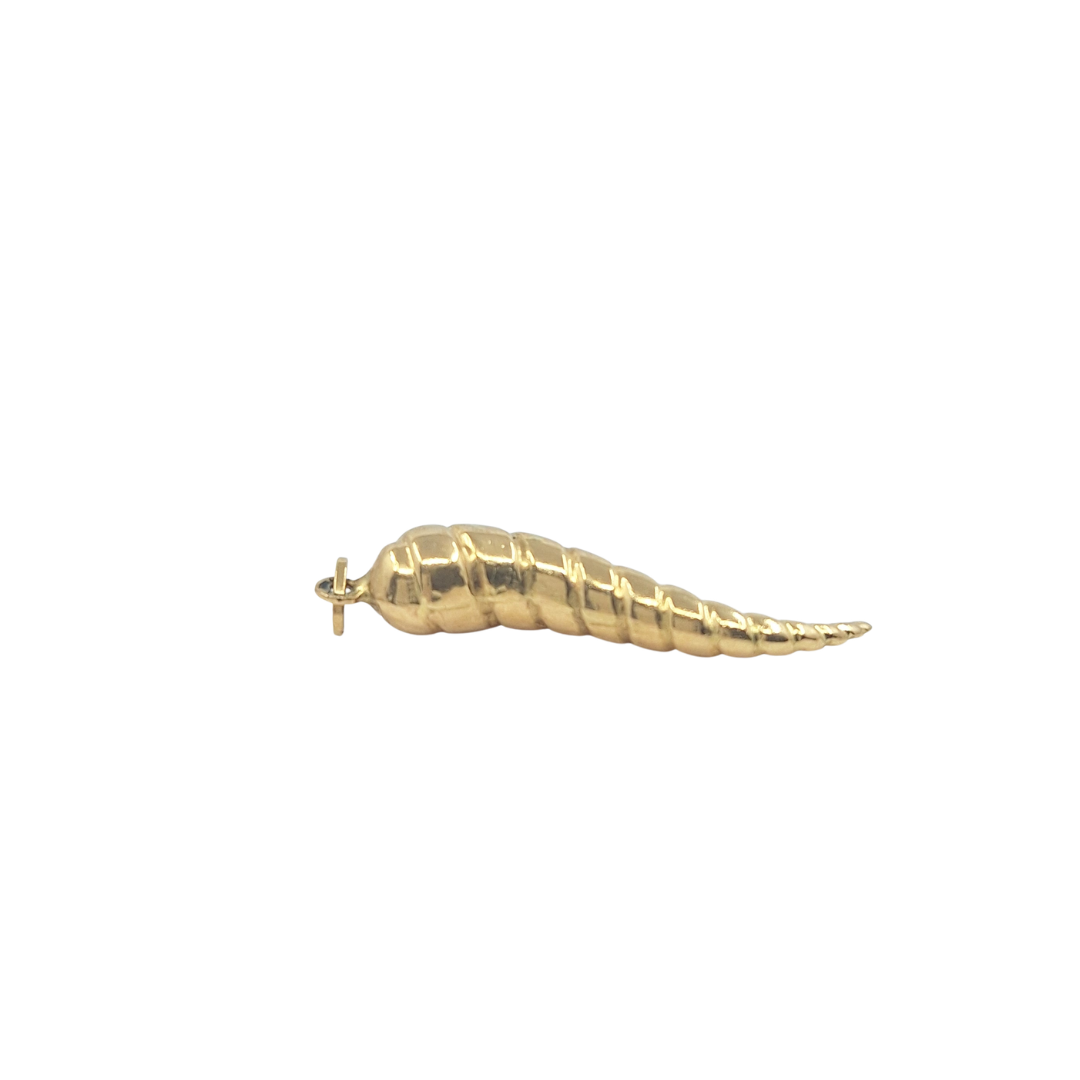 9ct Yellow Gold Hollow Horn Of Life Pendant