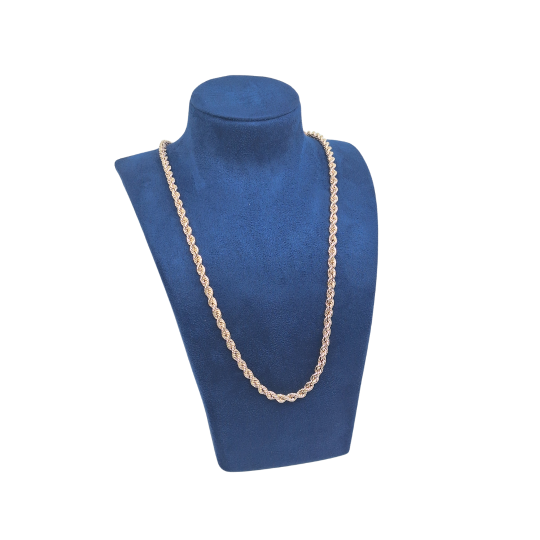9ct Yellow Gold Solid Rope Chain 22"