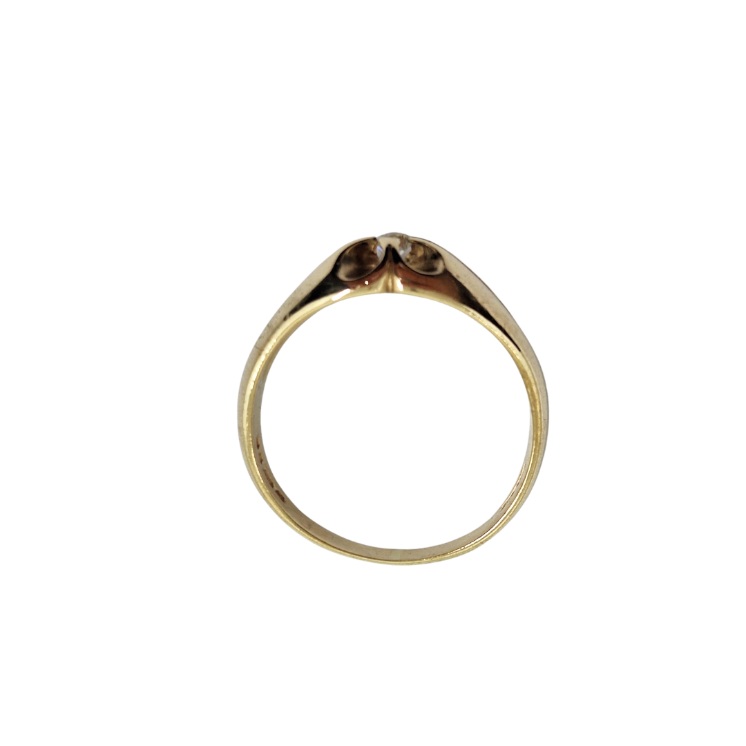 9ct Yellow Gold Diamond Gypsy Ring