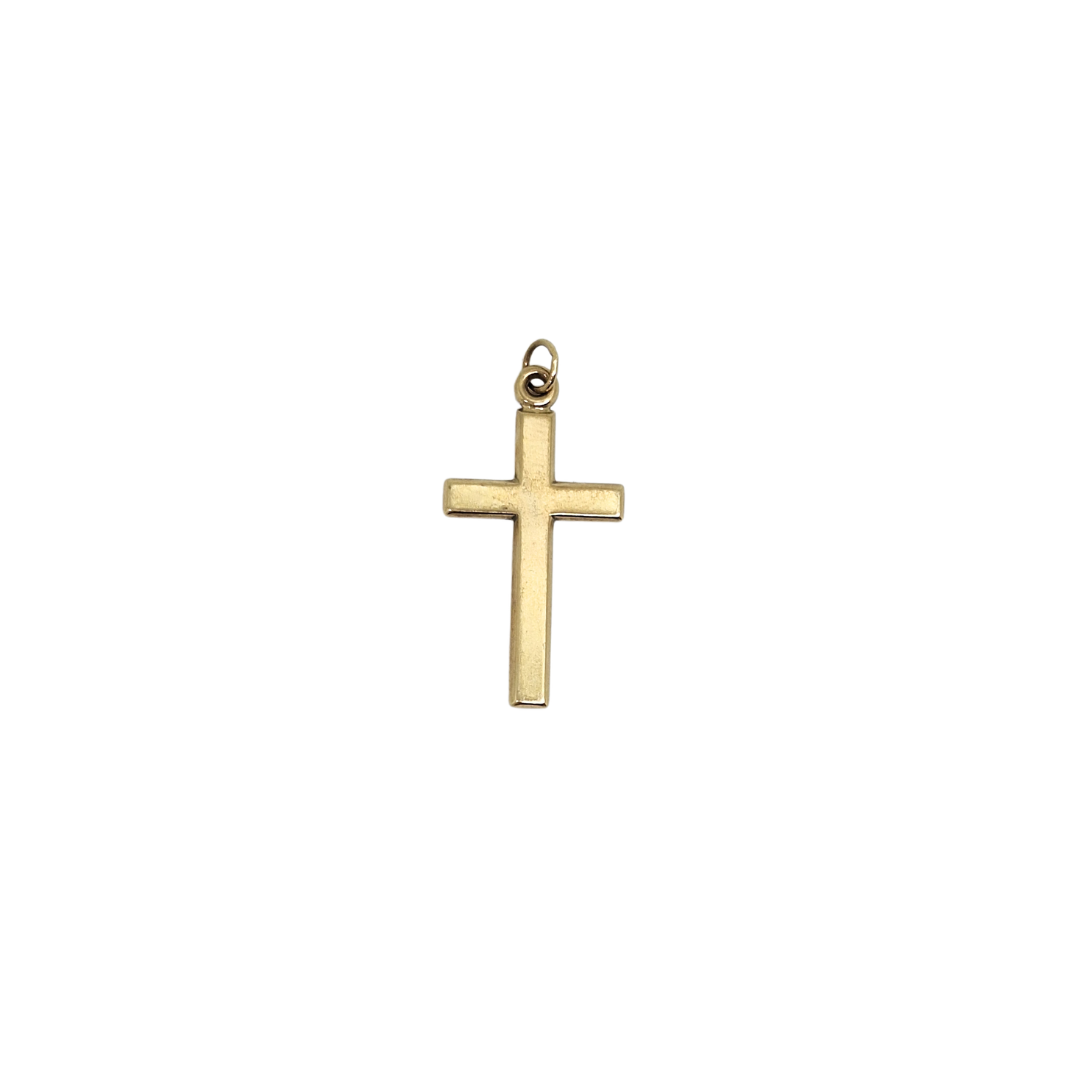 9ct Yellow Gold Patterned Cross